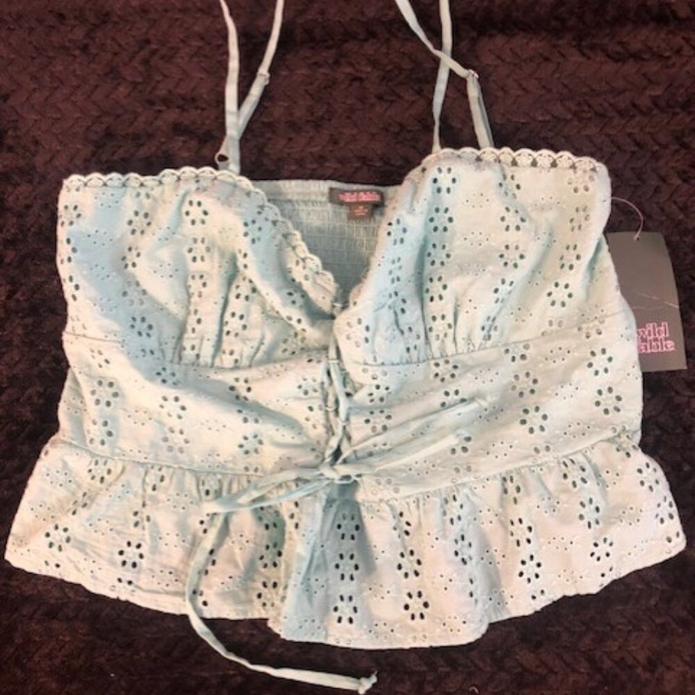 Eyelet Crop Top